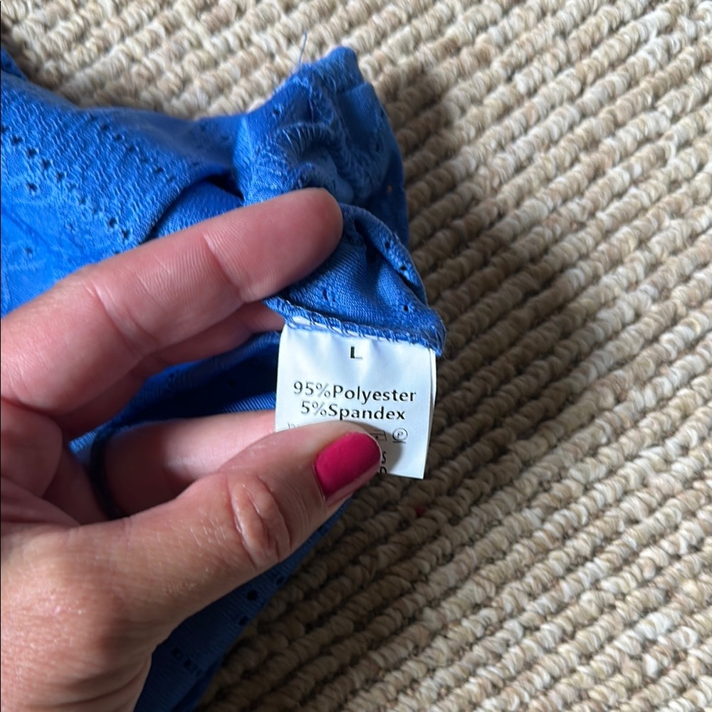 NWOT Amazon Women's size large Blue dressy top - Picture 6 of 7
